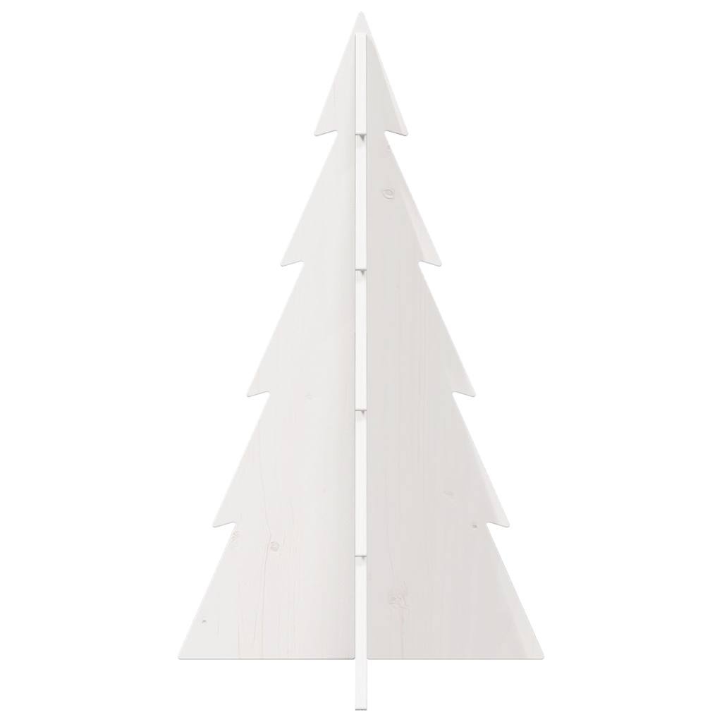 VidaXL Kerstdecoratie kerstboom 80 cm massief grenenhout wit