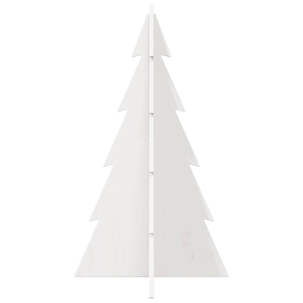 VidaXL Kerstdecoratie kerstboom 80 cm massief grenenhout wit