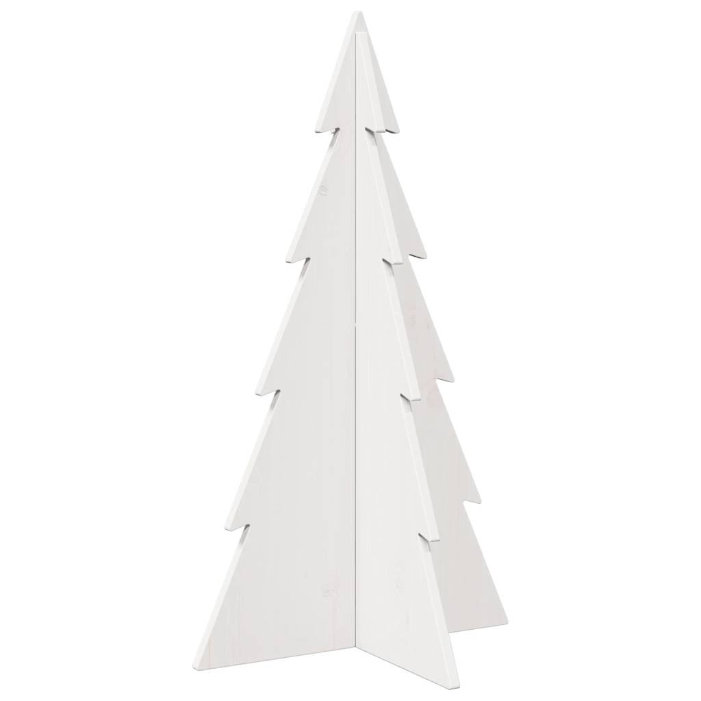 VidaXL Kerstdecoratie kerstboom 80 cm massief grenenhout wit