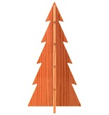 VidaXL Kerstdecoratie kerstboom 59,5 cm massief grenenhout wasbruin