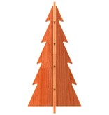 VidaXL Kerstdecoratie kerstboom 59,5 cm massief grenenhout wasbruin