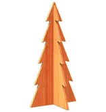 VidaXL Kerstdecoratie kerstboom 59,5 cm massief grenenhout wasbruin