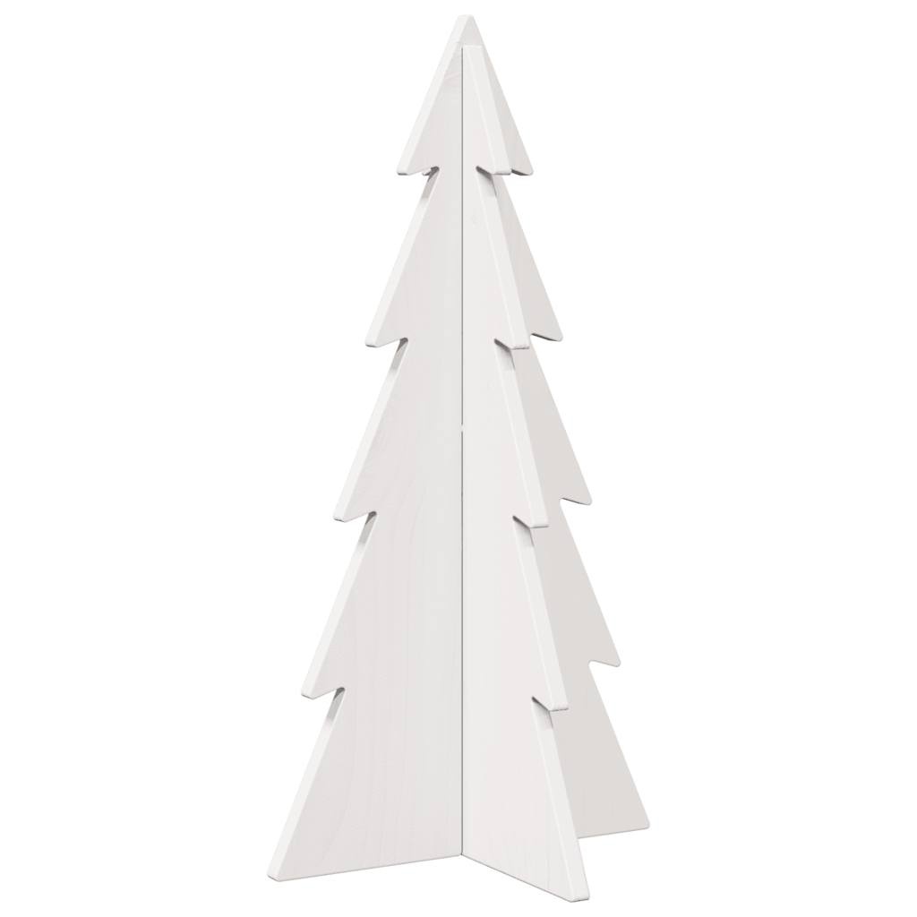 VidaXL Kerstdecoratie kerstboom 59,5 cm massief grenenhout wit