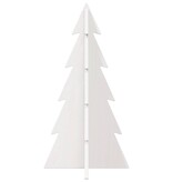 VidaXL Kerstdecoratie kerstboom 59,5 cm massief grenenhout wit