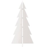 VidaXL Kerstdecoratie kerstboom 59,5 cm massief grenenhout wit