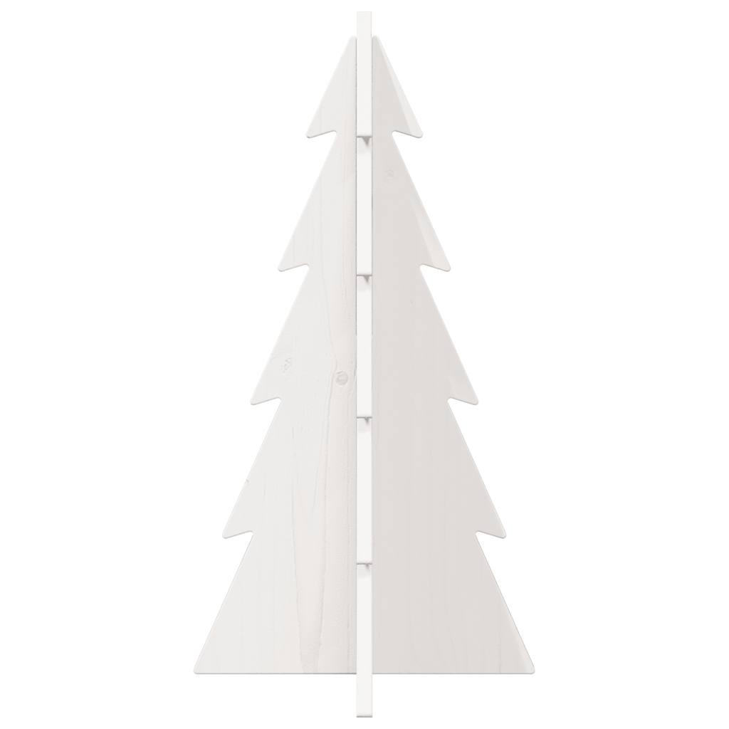 VidaXL Kerstdecoratie kerstboom 59,5 cm massief grenenhout wit