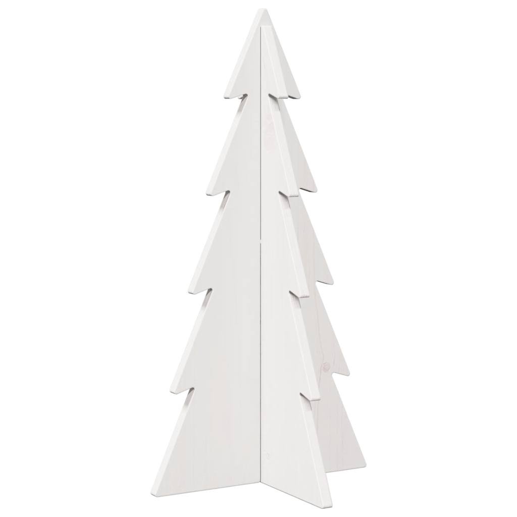 VidaXL Kerstdecoratie kerstboom 59,5 cm massief grenenhout wit