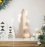 VidaXL Kerstdecoratie kerstboom 59,5 cm massief grenenhout