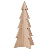 VidaXL Kerstdecoratie kerstboom 59,5 cm massief grenenhout