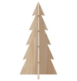 VidaXL Kerstdecoratie kerstboom 59,5 cm massief grenenhout