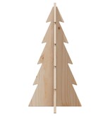 VidaXL Kerstdecoratie kerstboom 59,5 cm massief grenenhout
