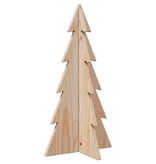 VidaXL Kerstdecoratie kerstboom 59,5 cm massief grenenhout