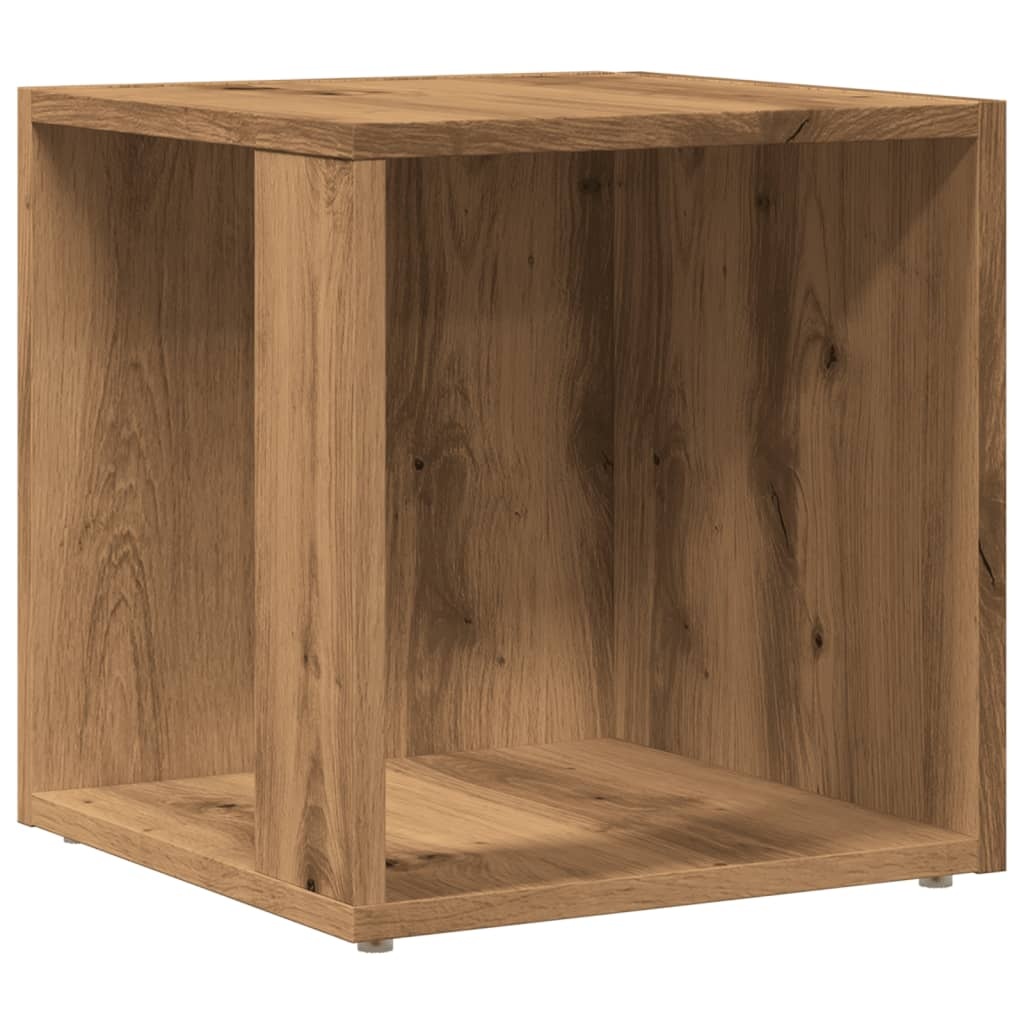 VidaXL Bijzettafel 33x33x34 cm bewerkt hout artisanaal eikenkleurig