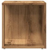 VidaXL Bijzettafel 33x33x34 cm bewerkt hout artisanaal eikenkleurig