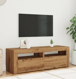 VidaXL Tv-meubel met LED 120x35x40 cm bewerkt hout artisanaal eiken