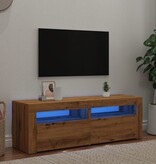 VidaXL Tv-meubel met LED 120x35x40 cm bewerkt hout artisanaal eiken