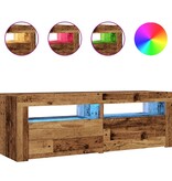 VidaXL Tv-meubel met LED 120x35x40 cm bewerkt hout oud hout