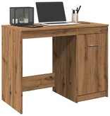 VidaXL Bureau 100x50x76 cm bewerkt hout artisanaal eikenkleur