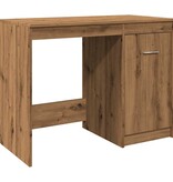 VidaXL Bureau 100x50x76 cm bewerkt hout artisanaal eikenkleur