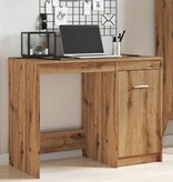 VidaXL Bureau 100x50x76 cm bewerkt hout artisanaal eikenkleur