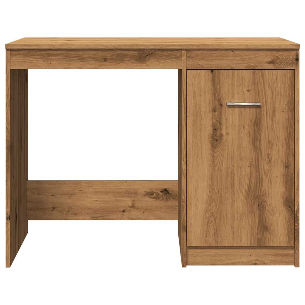 VidaXL Bureau 100x50x76 cm bewerkt hout artisanaal eikenkleur