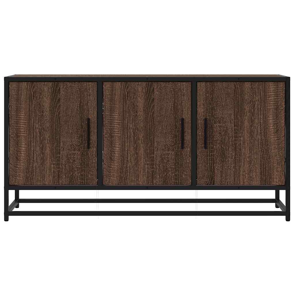 VidaXL Tv-meubel 100x35x50 cm bewerkt hout metaal bruin eikenkleur