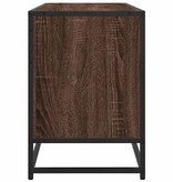 VidaXL Tv-meubel 100x35x50 cm bewerkt hout metaal bruin eikenkleur