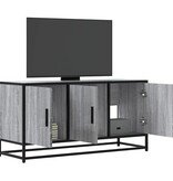VidaXL Tv-meubel 100x35x50 cm bewerkt hout metaal grijs sonoma eiken