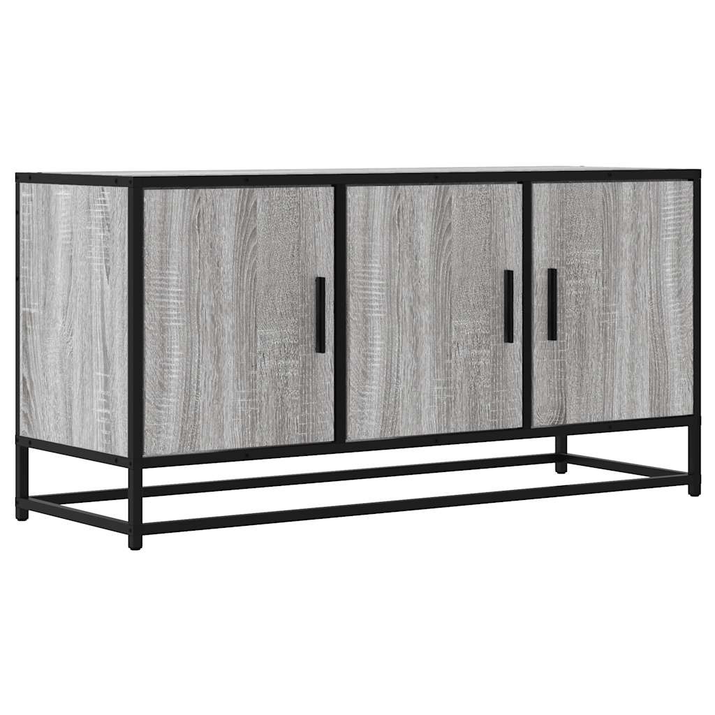 VidaXL Tv-meubel 100x35x50 cm bewerkt hout metaal grijs sonoma eiken