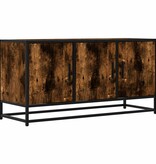 VidaXL Tv-meubel 100x35x50 cm bewerkt hout metaal gerookt eikenkleurig
