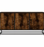 VidaXL Tv-meubel 100x35x50 cm bewerkt hout metaal gerookt eikenkleurig