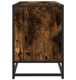 VidaXL Tv-meubel 100x35x50 cm bewerkt hout metaal gerookt eikenkleurig