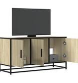 VidaXL Tv-meubel 100x35x50 cm bewerkt hout metaal sonoma eikenkleurig
