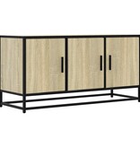 VidaXL Tv-meubel 100x35x50 cm bewerkt hout metaal sonoma eikenkleurig