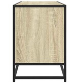 VidaXL Tv-meubel 100x35x50 cm bewerkt hout metaal sonoma eikenkleurig