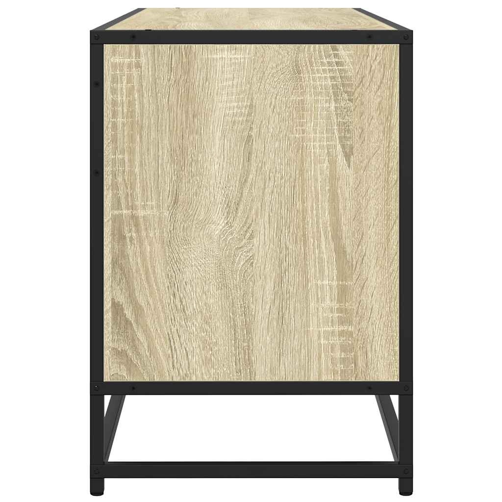 VidaXL Tv-meubel 100x35x50 cm bewerkt hout metaal sonoma eikenkleurig