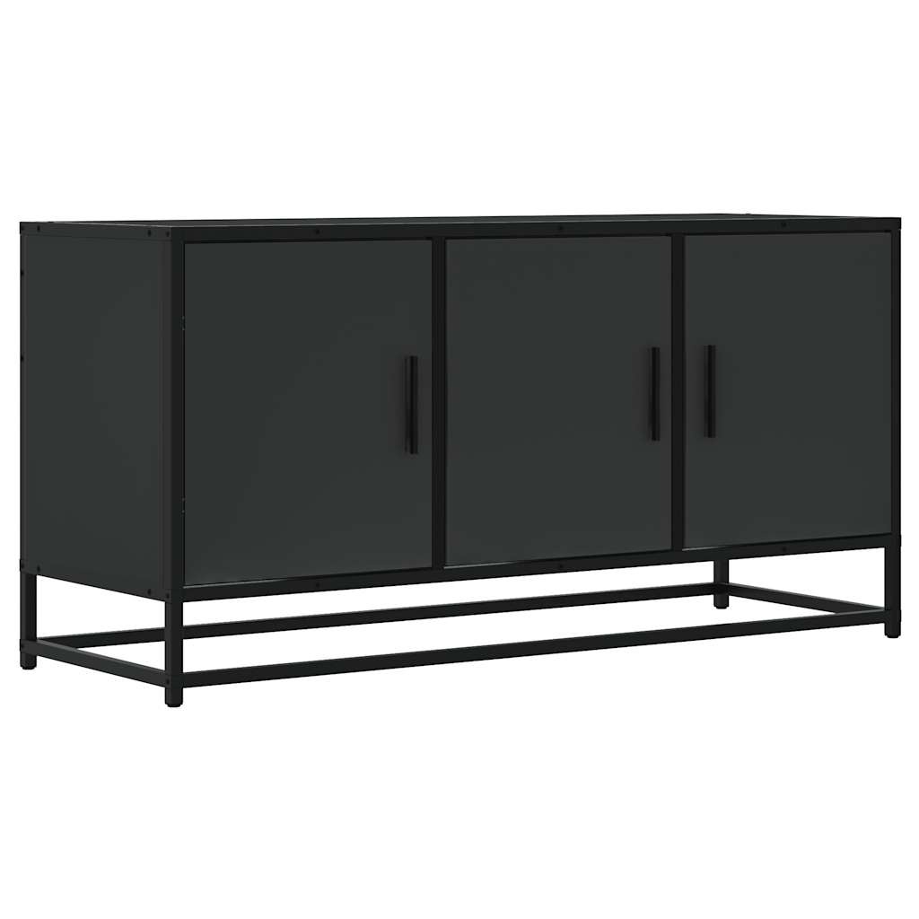 VidaXL Tv-meubel 100x35x50 cm bewerkt hout en metaal zwart