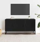 VidaXL Tv-meubel 100x35x50 cm bewerkt hout en metaal zwart
