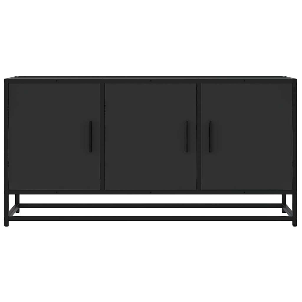 VidaXL Tv-meubel 100x35x50 cm bewerkt hout en metaal zwart