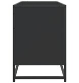 VidaXL Tv-meubel 100x35x50 cm bewerkt hout en metaal zwart