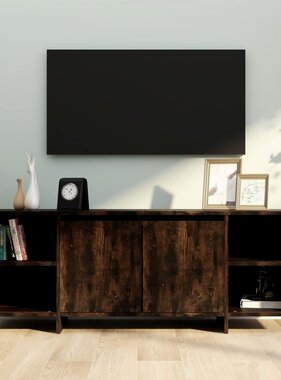 VidaXL Tv-meubel 130x35x50 cm bewerkt hout gerookt eikenkleurig