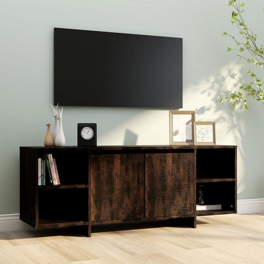 VidaXL Tv-meubel 130x35x50 cm bewerkt hout gerookt eikenkleurig