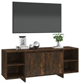 VidaXL Tv-meubel 130x35x50 cm bewerkt hout gerookt eikenkleurig