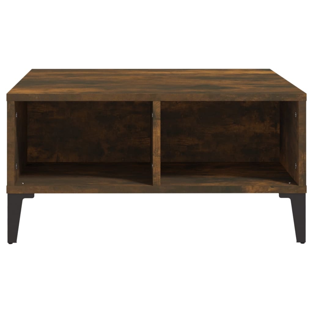 VidaXL Salontafel 60x60x30 cm bewerkt hout gerookt eikenkleurig