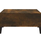 VidaXL Salontafel 60x60x30 cm bewerkt hout gerookt eikenkleurig
