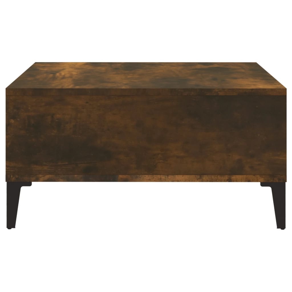 VidaXL Salontafel 60x60x30 cm bewerkt hout gerookt eikenkleurig