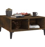 VidaXL Salontafel 60x60x30 cm bewerkt hout gerookt eikenkleurig