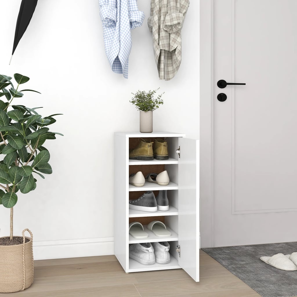 VidaXL Schoenenkast 32x35x70 cm bewerkt hout wit