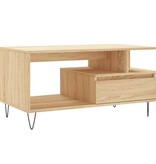 VidaXL Salontafel 90x49x45 cm bewerkt hout sonoma eikenkleurig