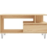 VidaXL Salontafel 90x49x45 cm bewerkt hout sonoma eikenkleurig